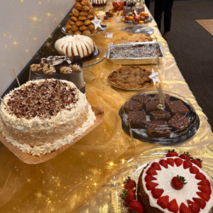 shows table of desserts 